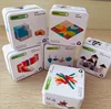 Wooden Early Learning Education Intelligence Building Block Toys Children Portable Cognitive Travel Interactive Game Toys Gifts 4