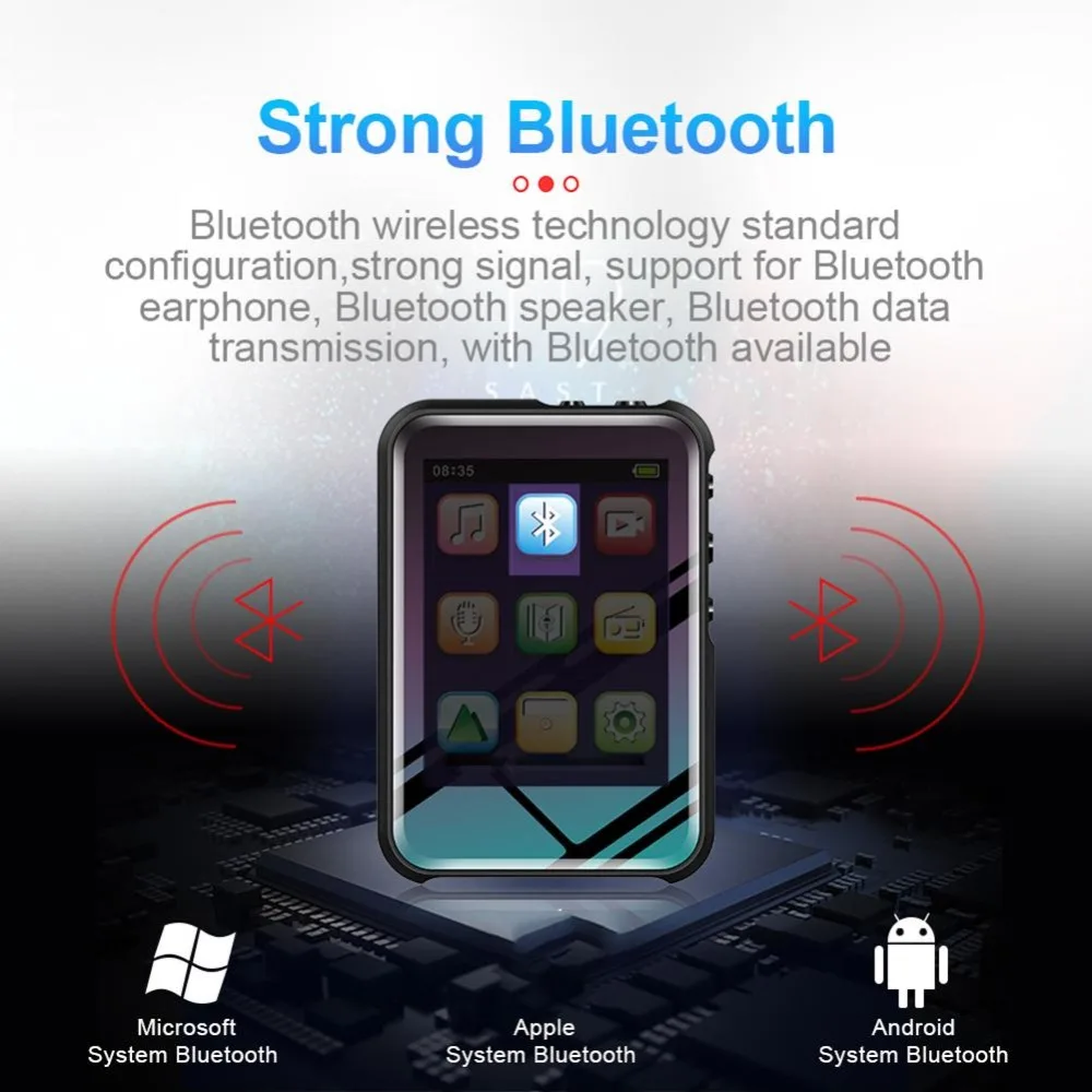 Мини диктофон MP4 плеер 2,4 дюймов lcd полный экран Bluetooth музыкальный плеер стерео портативный тонкий MP3 MP4 плеер