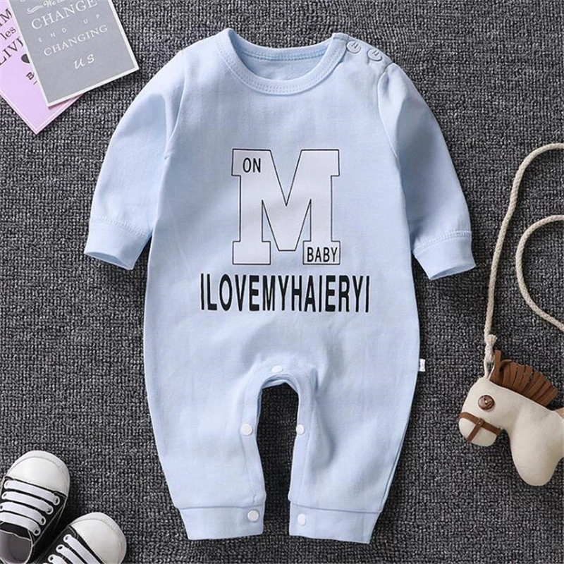 Cartoon Baby Jumpsuit Autumn Long Sleeve Unisex Baby Rompers Onesies Warm Clothes Baby Outfits 3M 6M 9M 12M Infant Romper Cotton