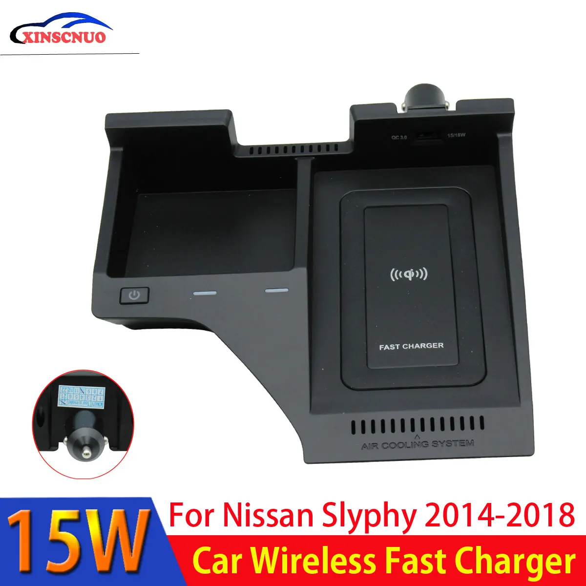 

Car Accessories Vehicle Wireless Charger For Nissan Slyphy 2014-2018 Fast Charger Module Wireless Onboard Car Charging Pad