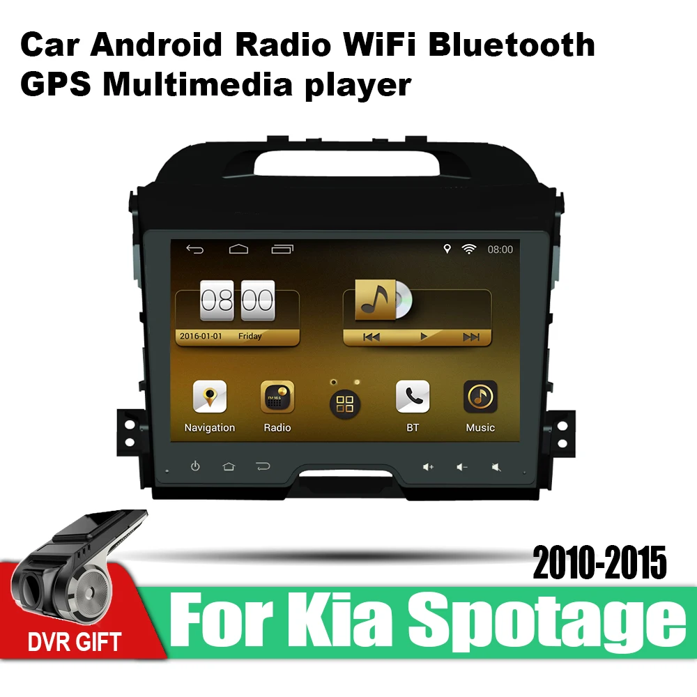 ZaiXi Android автомобиль 2 din Мультимедиа gps навигация для Kia Spotage 2010- vedio стерео радио аудио wifi видео карта видео