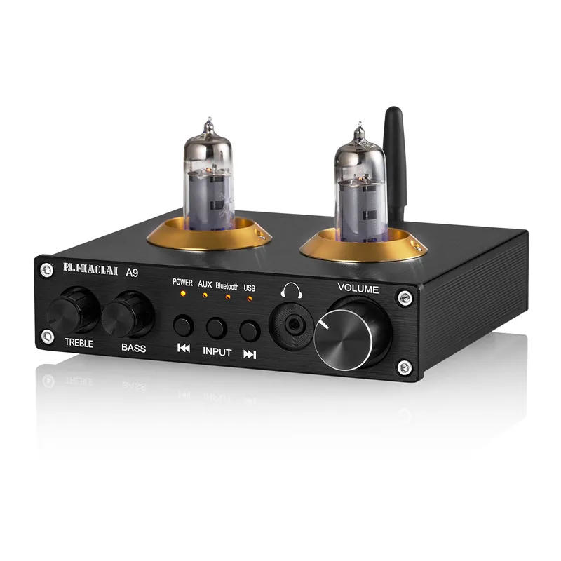 

PJ.MIAOLAI 6K4 вакуумный трубчатый предусилитель для наушников NE5532 OP AMP AUX Bluetooth 5,0 USB RCA HIFI стерео мини-предусилитель для наушников 16-300ohm