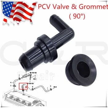 

17130-PK1-003 Positive Crank Case Ventilation 90 Degree PCV Valve + Grommet Kit 17130-PM6-003 For Honda Civic CR-V Accord Acura