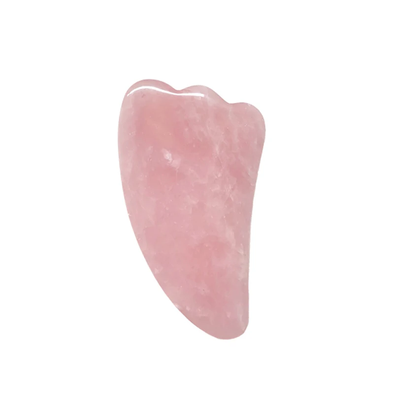 Natural Quartzo Rosa Jade Gua Sha Board, Massagem Acupuntura, Levantamento Rosto Pedra, Guasha Raspagem, Guache Facial