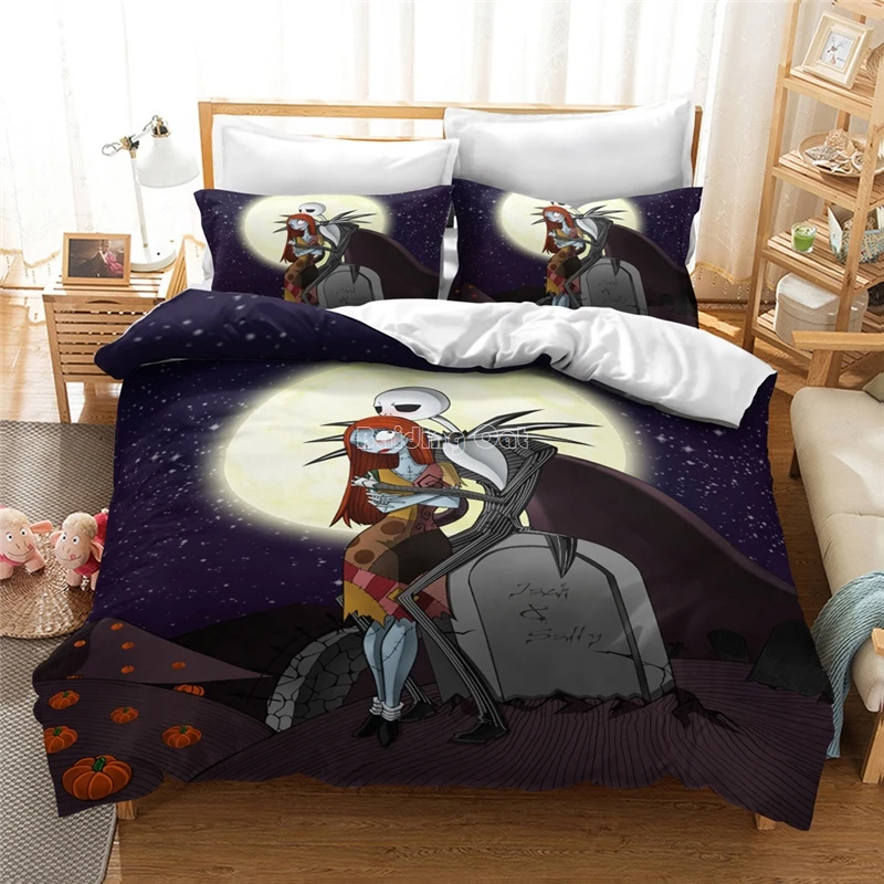 Home Textiles 3d Bedding Set Nightmare Before Christmas PrintLuxury Duvet Cover Set Bedclothes Pillowcase Bed Set Dropshipping