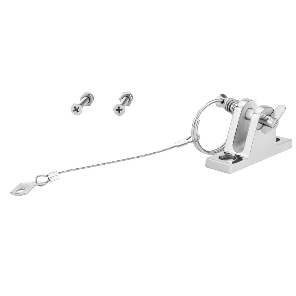 Boat Bimini Top Deck Hinge & Lanyard Quick Release Pin - 316 StainlessSteel