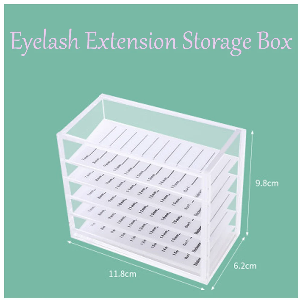 

Acrylic 5 Layers lash boxes packaging organizer makeup Pallet beauty Lash Holder For lash Volume Display Stand Tools