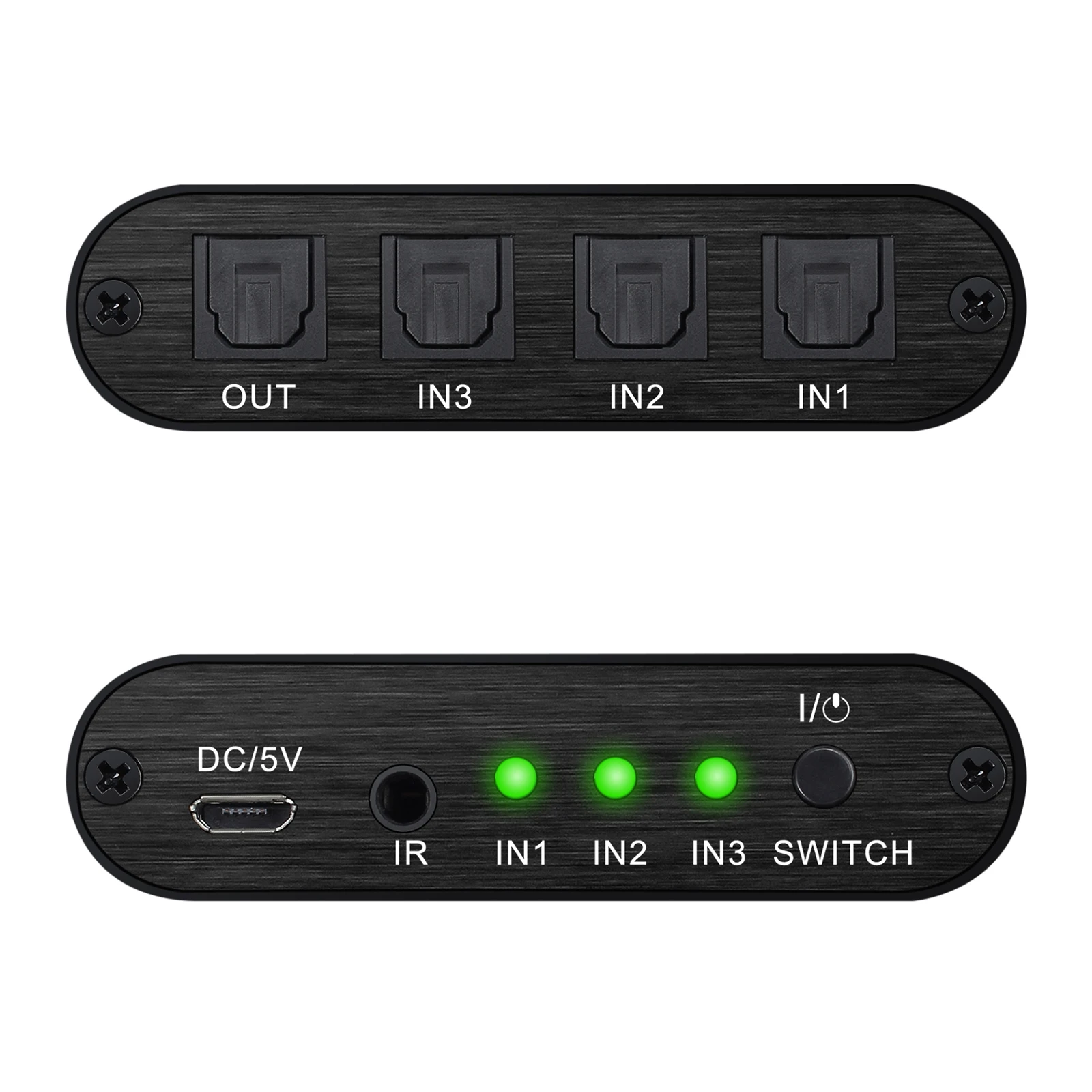 LiNKFOR SPDIF/Toslink Switcher 3x1 с ИК цифровым оптическим аудио переключателем 3 в 1 из SPDIF