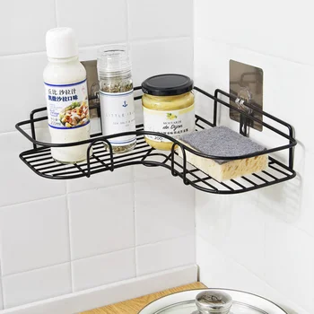 

1PC Corner Shelf Hanging Wall Mounted Corner Triangular Storage Basket for Hotel Bathroom