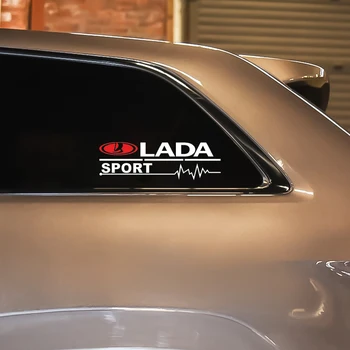

2pcs Car window SPORT Emblem sticker For lada VESTA niva kalina priora granta largus vaz samara 2110 Car styling Accessories