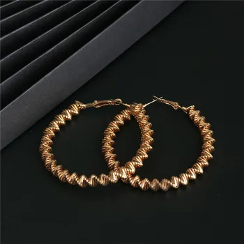

FASHIONSNOOPS Trendy Large Hoop Earrings Big Circle Round Earrings Punk Metal Brincos Chic Brand Loop Earrings For Women Jewelry