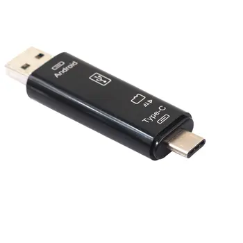 

5 In 1 Type-C Card Reader Micro USB Type-C Flash Drive Adapter Connector High Speed Memory Card Reader