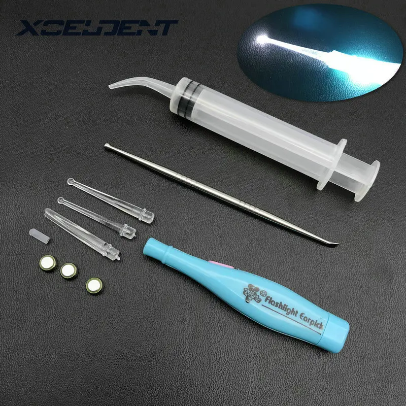 Tonsil Stone Remover Kit w/ LED Light & Box + Irrigation Syringe + Premium Tool afbeelding