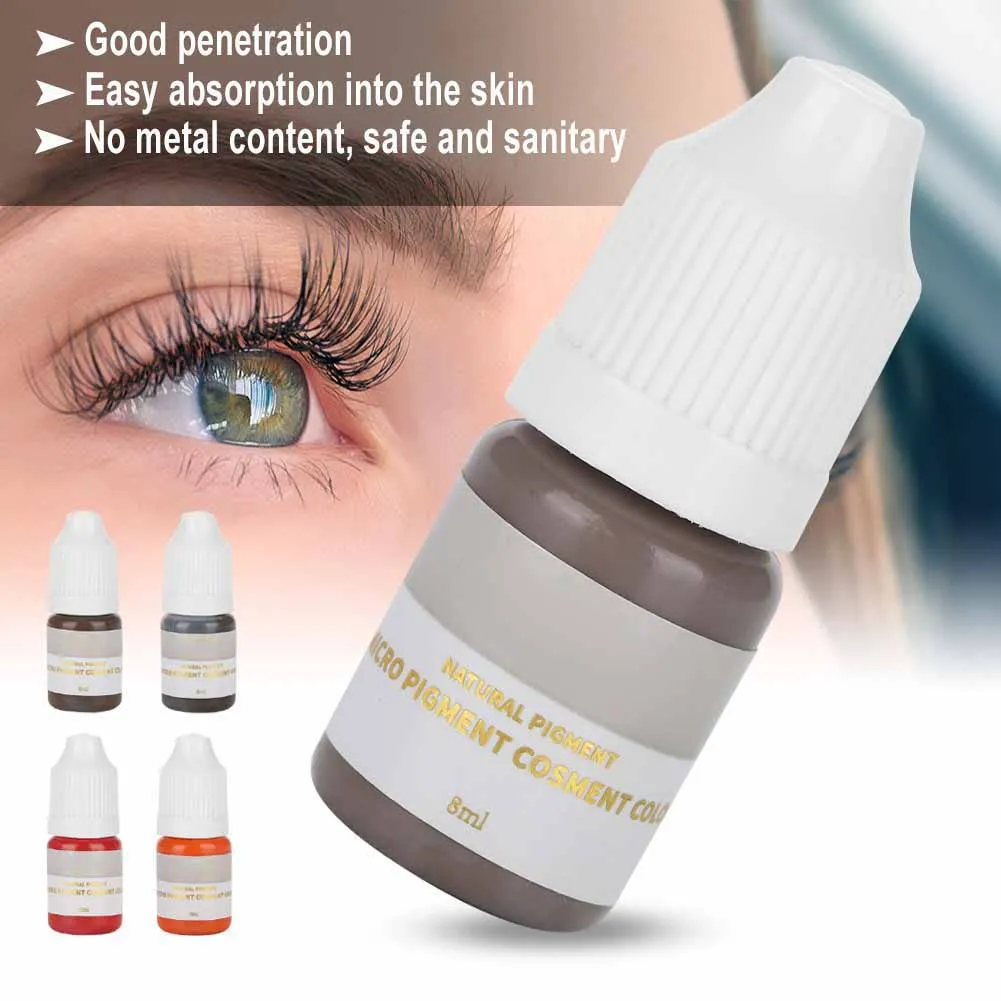Professional Safe Microblading Plant Pigment Ink Semi-Permanent Makeup Eyebrow Lips Eye Line Body Makeup Beauty Art Tattoo Color