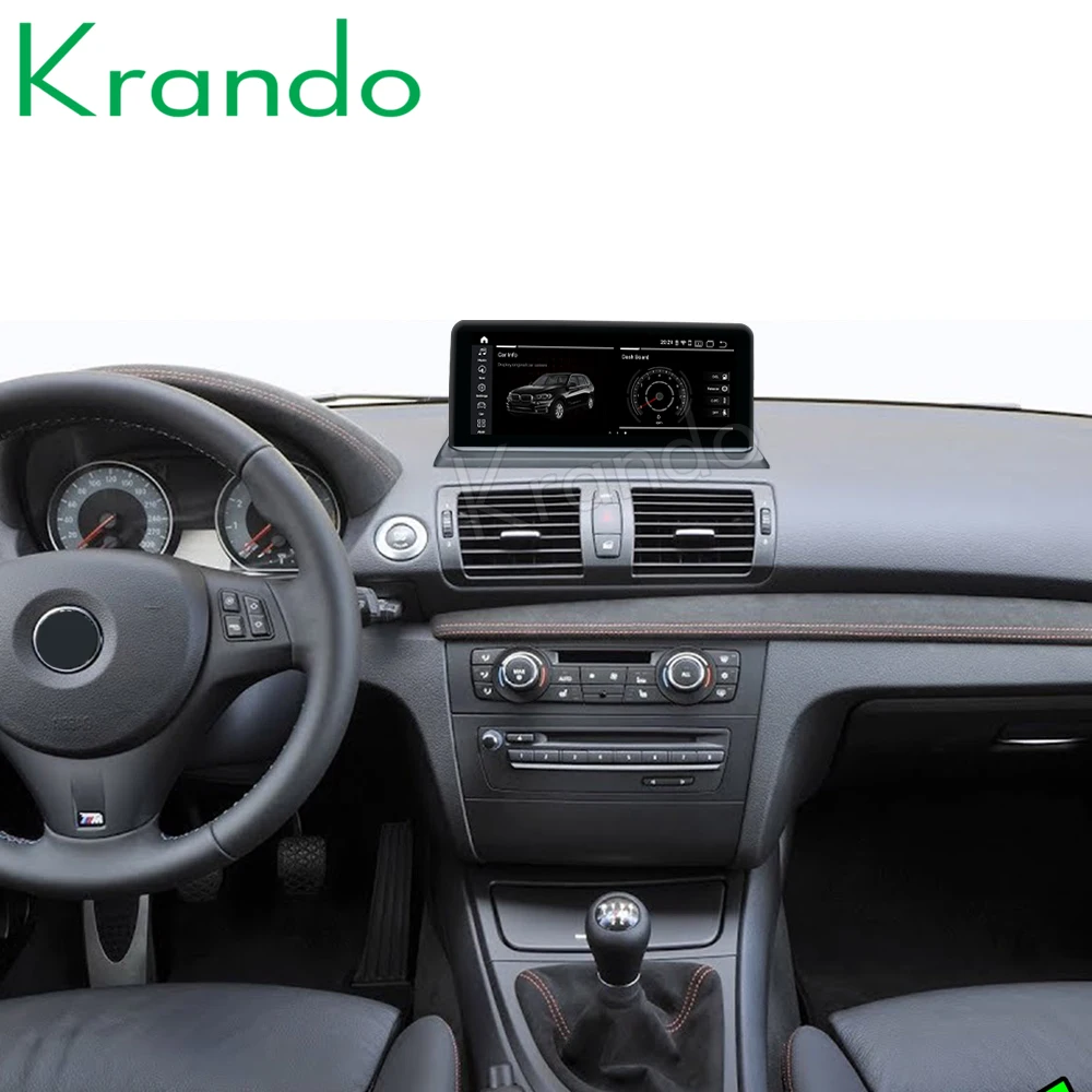 Krando Android 10.0 4G 64G 10.25''Car Audio for BMW 1 Series E81 E82 E87 E88 2006-2012 CCC CIC Navi Radio Idrive LHD RHD Carplay