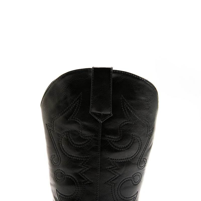Г. Брендовые женские ботинки до середины икры, большие размеры 33-46 Модные женские ботинки на высоком каблуке женские ботинки из микрофибры на осень и зиму