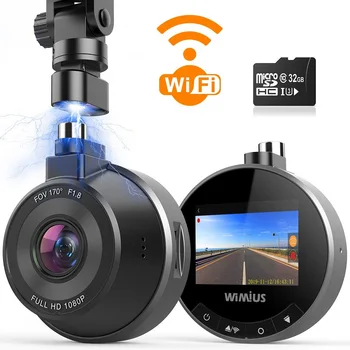 

Car WiFi DVR Dash Camera Real HD 1080P 170 Wide Angle With G-Sensor Parking Mode car camera Recorder with 32G SD Card