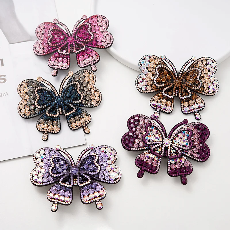 

Ms han edition exaggerated personality fashion set auger horsetail clamp clamp small pure and fresh and bow hair a word