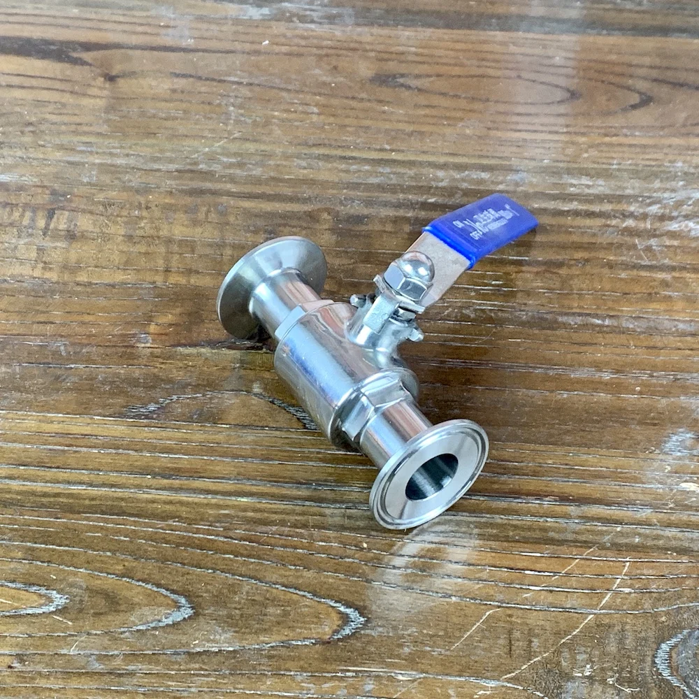 Clamp 1.5" Ball Valve 1.5"(38mm) Od50.5mm Sanitary Steel 304 Pipe