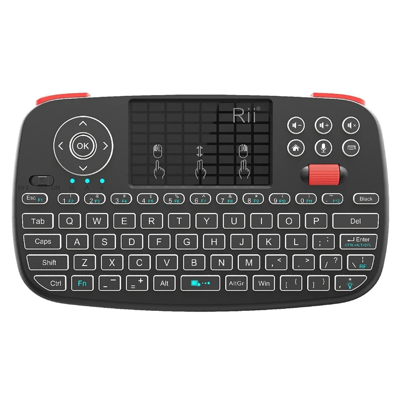 Rii I4 мини Bluetooth клавиатура 2,4 ГГц двойной режим ручной гриф мышь с подсветкой тачпад пульт дистанционного управления для Windows Androi