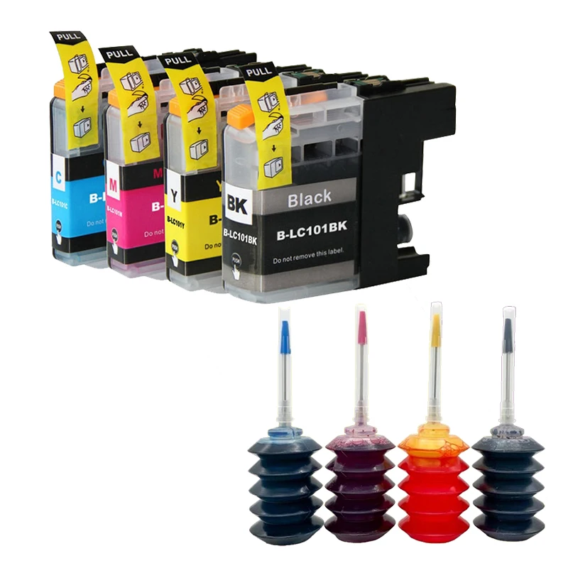 Inkoink Ink Cartridges with CHIP Replacement for Brother LC103XL LC101 Work in Brother MFC Printers MFC-J475DW DCP-J752DW MFC-J4310DW MFC-J875DW-5 Black