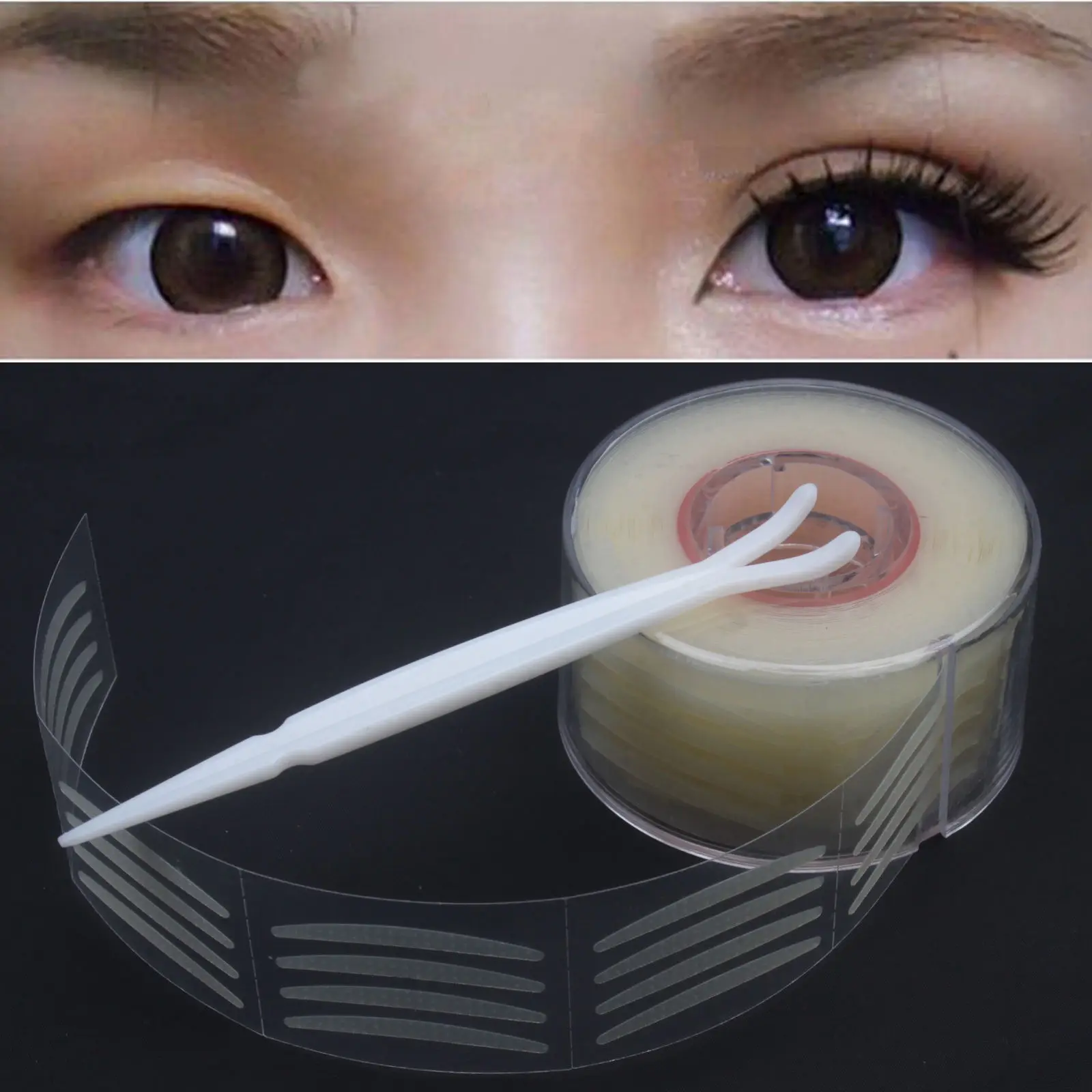 600pcs Eyelid Tape Sticker Invisible Paste Transparent Self-adhesive Double Eye Tools Natural Makeup | Красота и здоровье