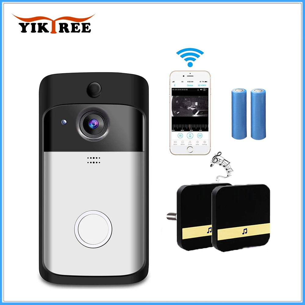 Yiktree 720P HD безпроводная батарея ip-камера наружная HD беспроводная камера безопасности для помещений низкое энергопотребление Wifi видео дверной звонок