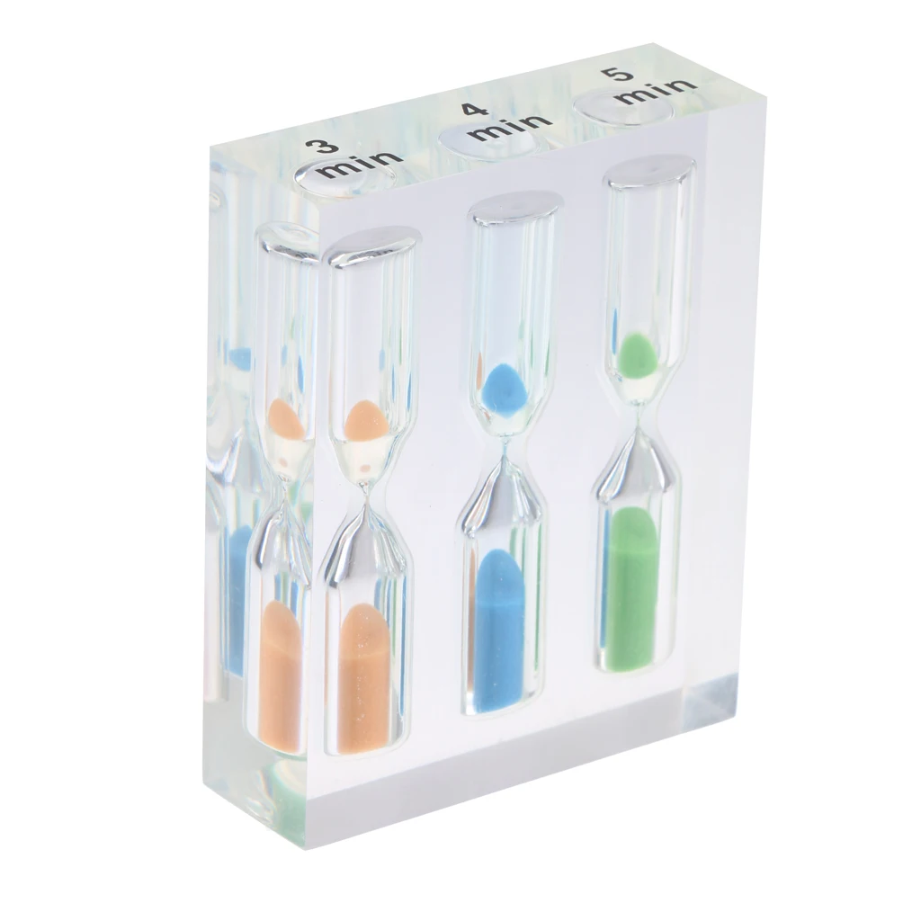 Three-In-One Acrylic Sand Hourglass Sandglass Sand Egg Timer Clock  Kitchen Clock Home Decoration