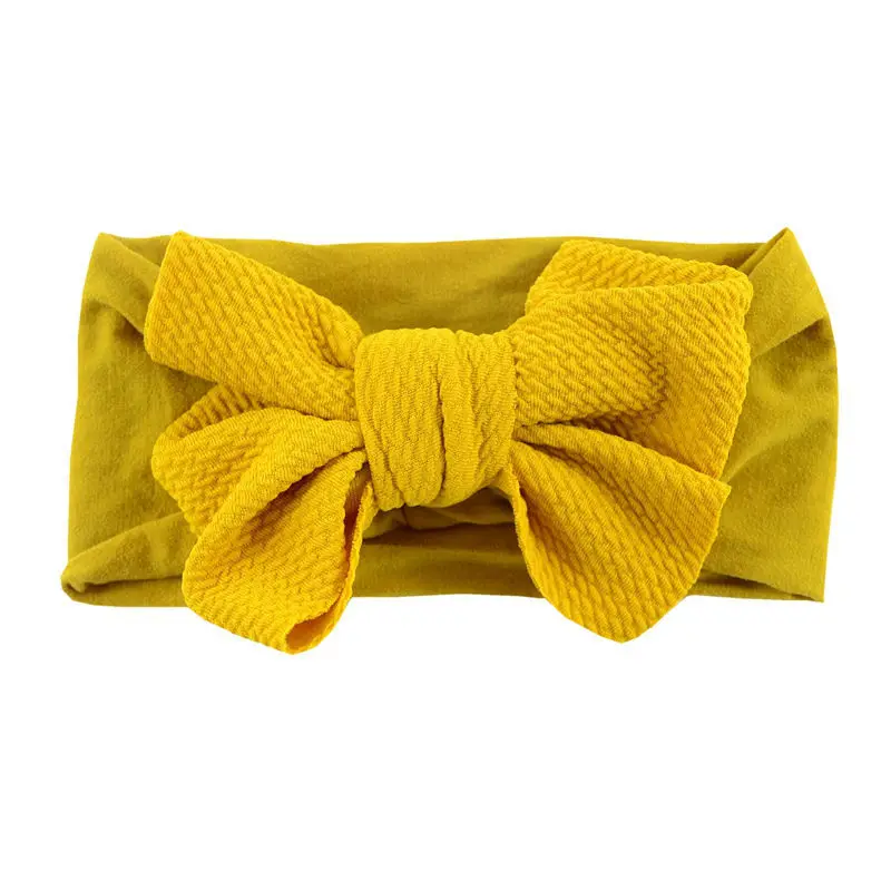 Models in Europe And America Children Wide Nylon Headband DIY Large Bow Hair Band-Newborns Headdress Baby Headscarf