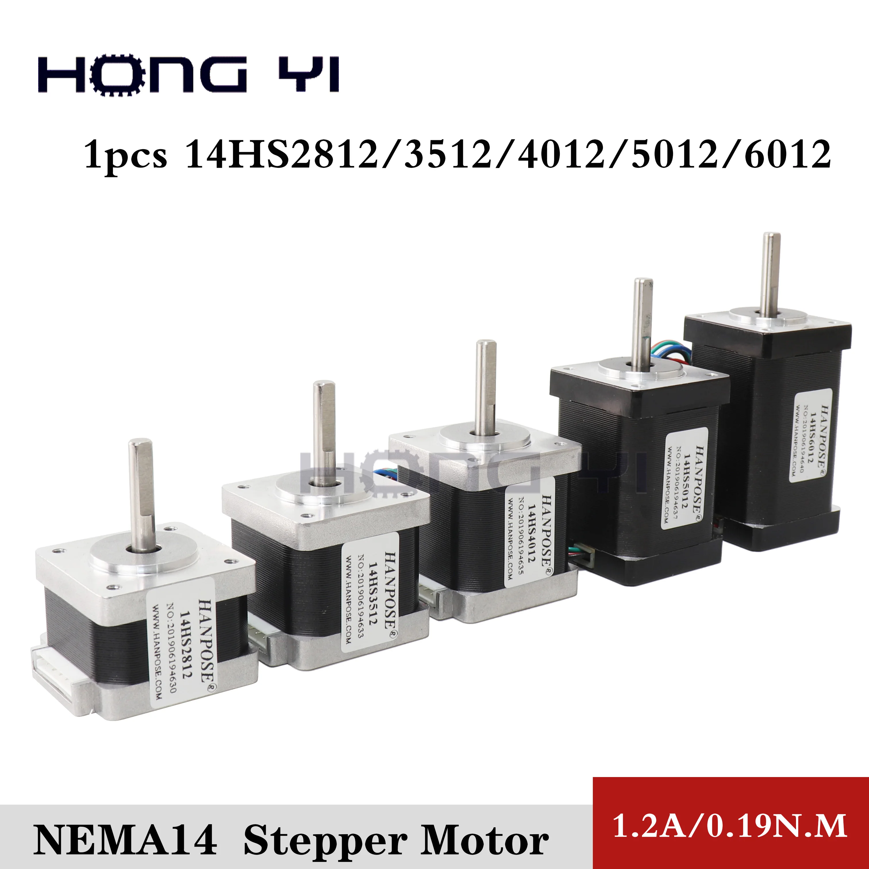 Шаговый электродвигатель 14 Nema 1 шт. 4-проводной 14HS4012 5012 6012 2a 0.4Ncm 35 шаговый