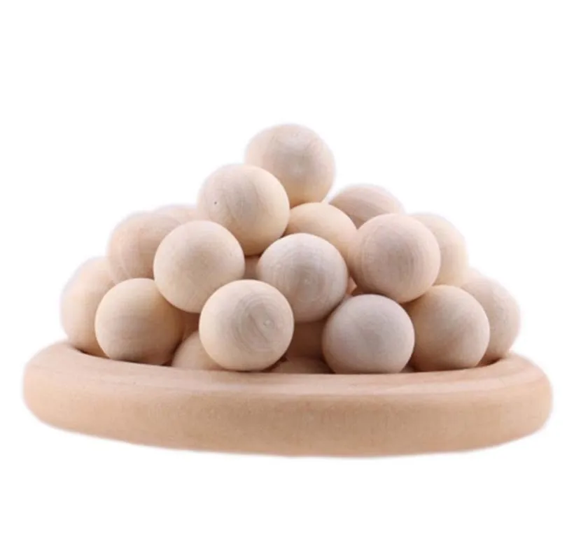 Compatibel Met [Hoofdkeyword] - Ronde Houten Ballen - 25 Stuks - 35 Mm Onafgewerkte Natuurlijke Kunst En Knutselprojecten Geschikt Voor Kleur Of Model