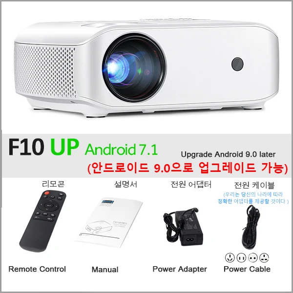 AUN HD светодиодный проектор F10UP, 1280x720 P, яркость 2800, цифровой проектор для домашнего кинотеатра, 3D проектор, поддержка 1080 P, HD-IN - Цвет: F10UP