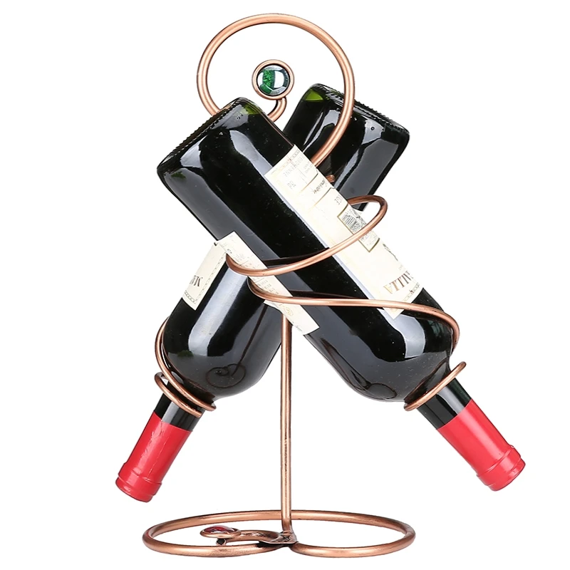 

European simple double bottle wine rack creative wine rack home furnishings wine bottle rack wine cabinet display rack