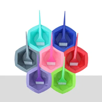 

Colorful Hair Dying Brushes Non-slip Easy-cleaning Stirring Bowl Kit for Professional Salon Barber Hair Dressing Accessories