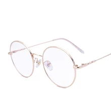 Новые компьютерные очки оправа для очков в стиле ретро металлические круглые плоские зеркальные унисекс синие легкие блокирующие очки повседневные солнечные очки