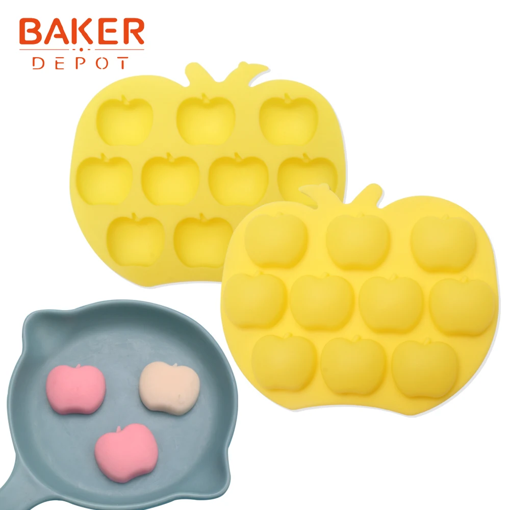 BAKER DEPOT 10 полости силиконовые формы для торта шоколада украшения Силиконовые мыло ручной работы формы яблоко дизайн