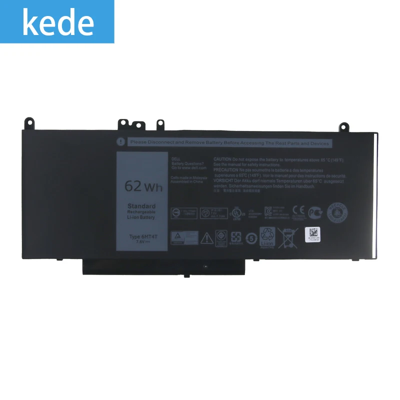 Kede ноутбук батарея 6MT4T для Dell Latitude E5470 E5570 Тетрадь 15," M3510 7V69Y TXF9M 79VRK 07V69Y 7,6 V 62WH