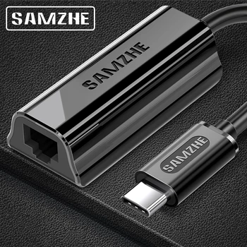 

SAMZHE USB C Ethernet USB-C to RJ45 Lan Adapter for MacBook Pro Samsung Galaxy S9/S8/Note 9 Type C Network Card USB Ethernet