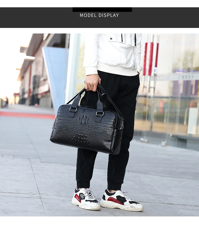 Cow Genuine Leather Alligator Travel Bags Luxury Men Large Capacity Portable Male Shoulder Bags Brand Real Leather Travel Duffle
