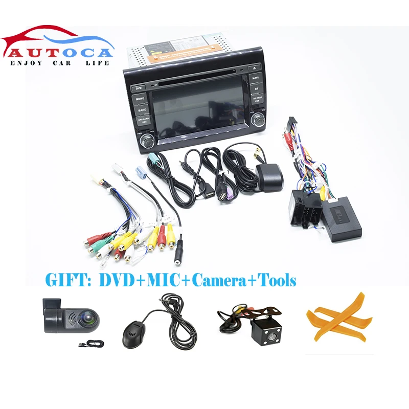  Android 9 Car GPS Stereo navigation Multimedia DVD Player Auto Radio For Fiat/Bravo 2007 2008 2009 