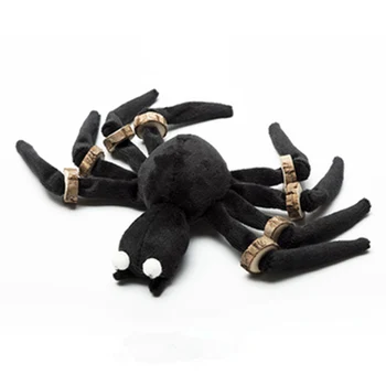 

Halloween Spider Cat Toy Pet Interactive Funny Black Spider Legs With Teething Wood Chip Cat Toy Simulation Plush Pet Supplies