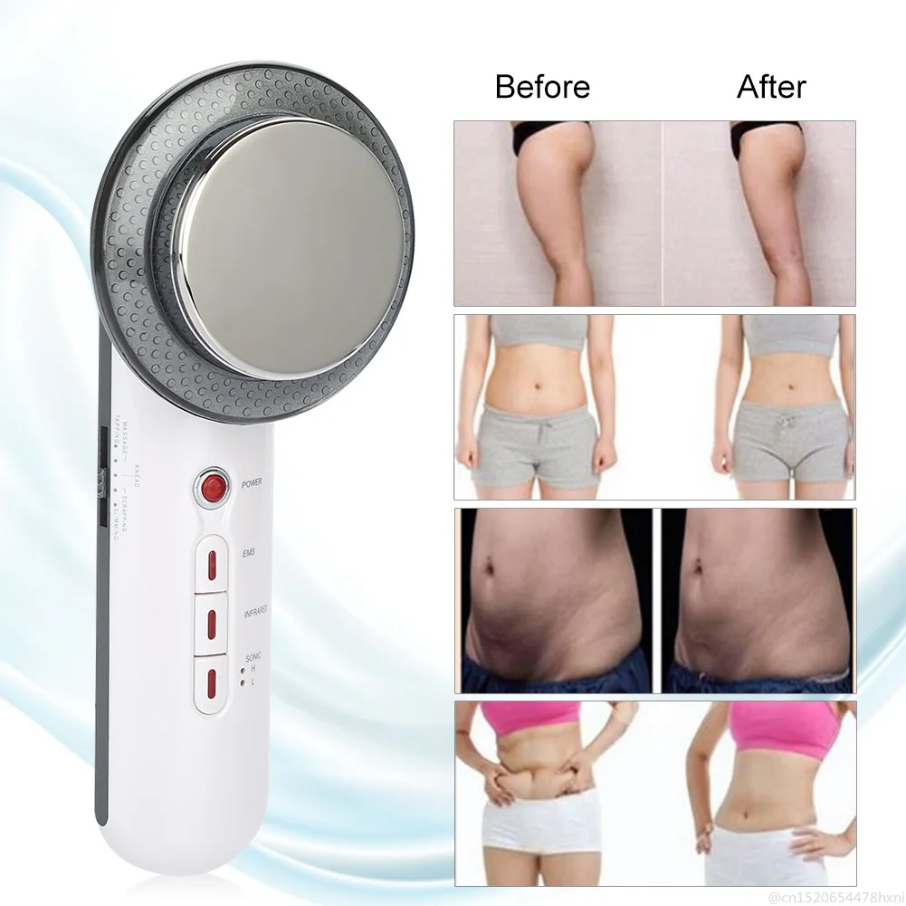 3 in 1 Ultrasound Cavitation Body Slimming Massager Weight Loss Anti Cellulite Fat Burning Painless Galvanic Infrared Massager