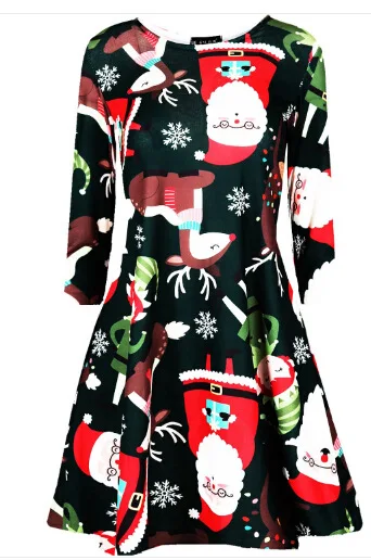 Новейшая Рождественская одежда; платье для мамы и дочки; рождественское платье «Мама и я»; платье с длинными рукавами и принтом Санта-Клауса; одинаковые комплекты для семьи