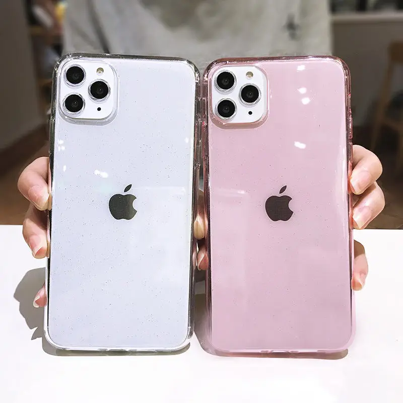 Lovebay Прозрачный блестящий карамельный цвет чехол для телефона для iPhone 11 Pro X XR XS Max 7 8 6 6s Plus противоударный прозрачный мягкий чехол