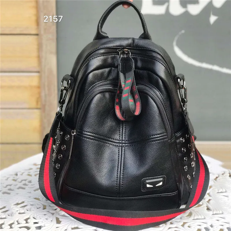 Women Genuine Leather Backpacks Fashion Female Shoulder Bags Morrales Para Mujer Mochilas School For Girls Bagpack Ladies | Багаж и сумки