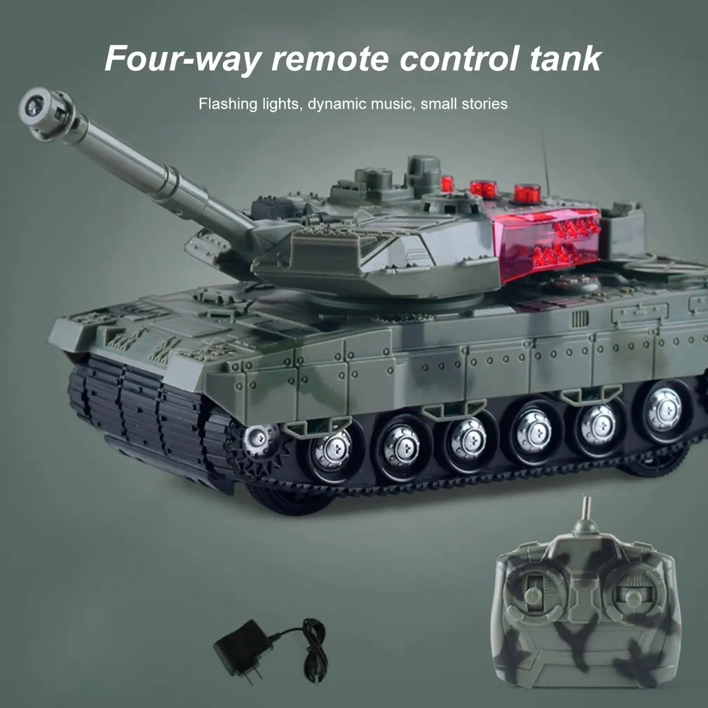 Высокая моделирования электрический rc Танк 4 канала дистанционного управления битва модель танка Игрушки для мальчиков детей Рождественский подарок