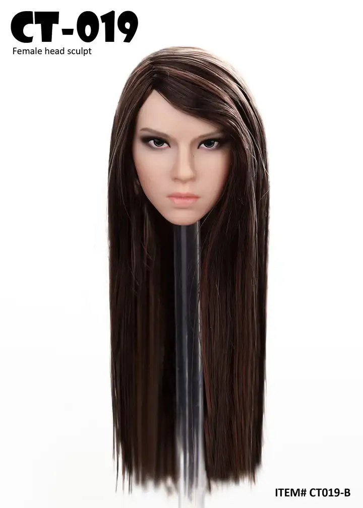 En Stock 1 6 Escala Coleccionable Mujeres Asiaticas Chica Ct019 Cabeza Esculpir Modelo Con Pelo Corto Largo Para 12 Pulgadas Figura De Accion Del Cuerpo Aliexpress