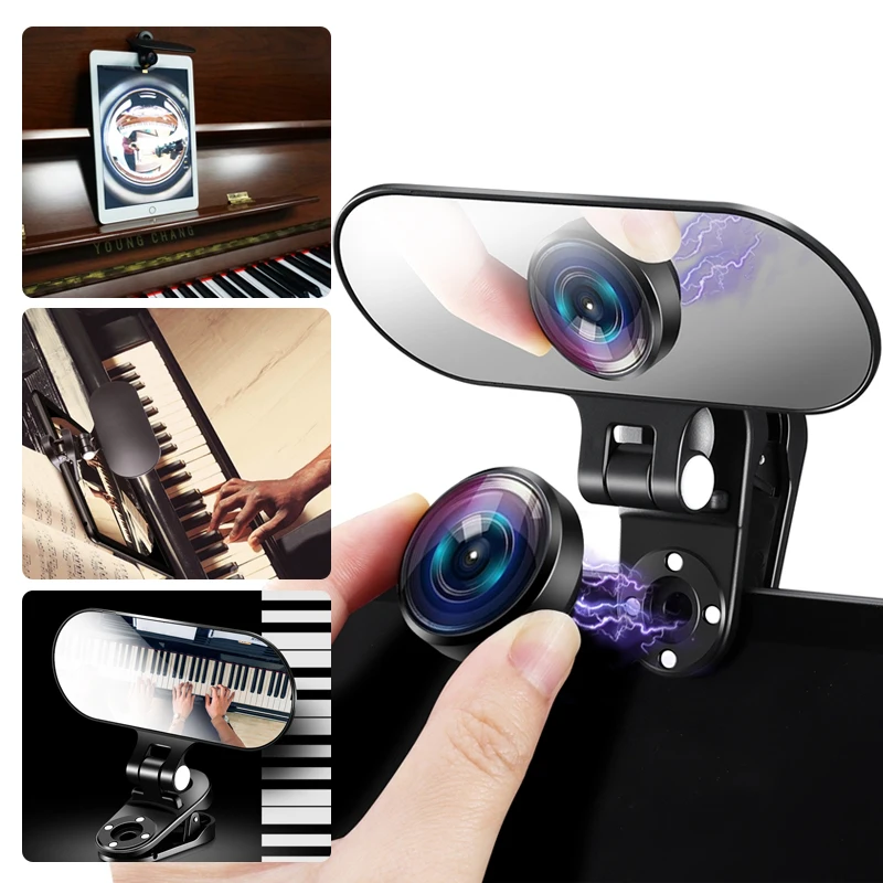 

Ulanzi Multi-device universal Piano lens clip Accessories 180Â° angle adjustment for smartphone Tablet Laptop iPhone Android
