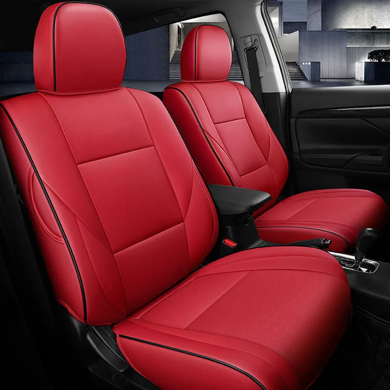 Чехлы для автомобильных сидений кожаные для Авто mitsubishi outlander автомобильные чехлы для сидений для авто товары автомобильные аксессуары Стайлинг