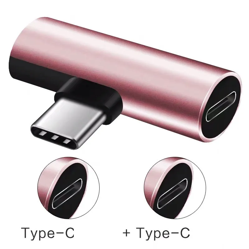 Высокое качество 2 в 1 type C до 3,5 мм и type C до type C адаптер для зарядки телефона конвертер для прослушивания музыки